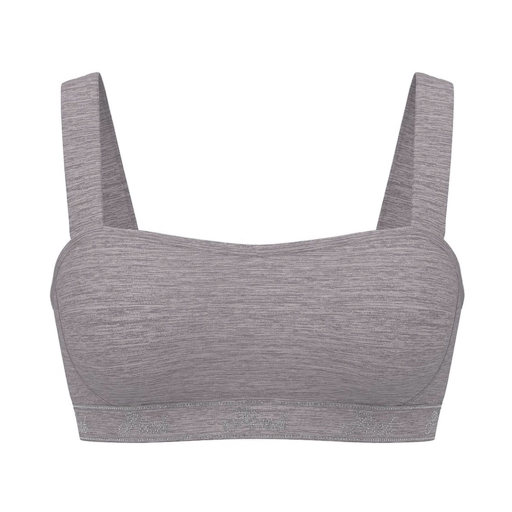 Victoria's Secret PINK Gray Relay Sports Bra with Rhinestone Logo